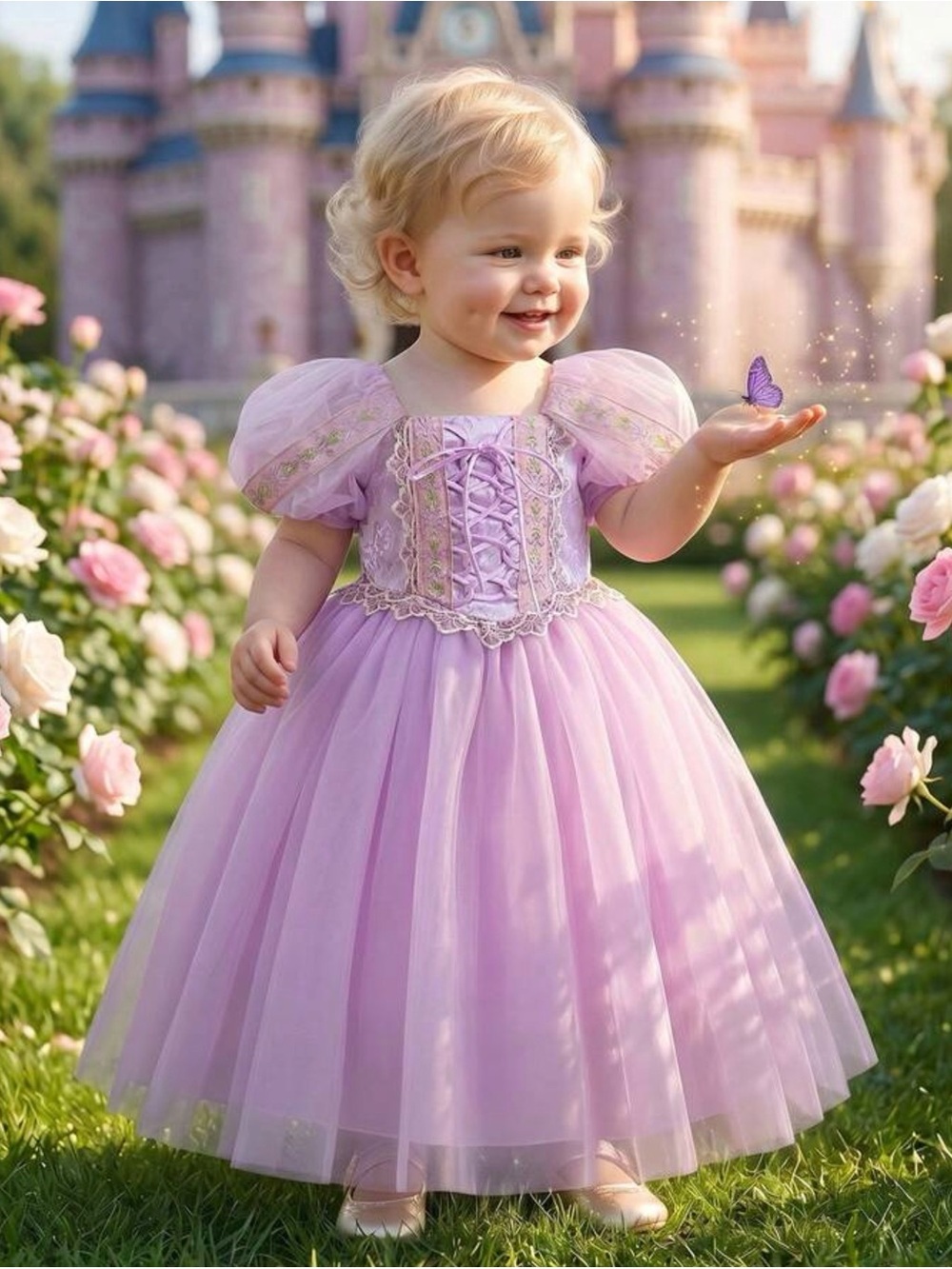 Lavender Tulle Princess Gown for Toddlers